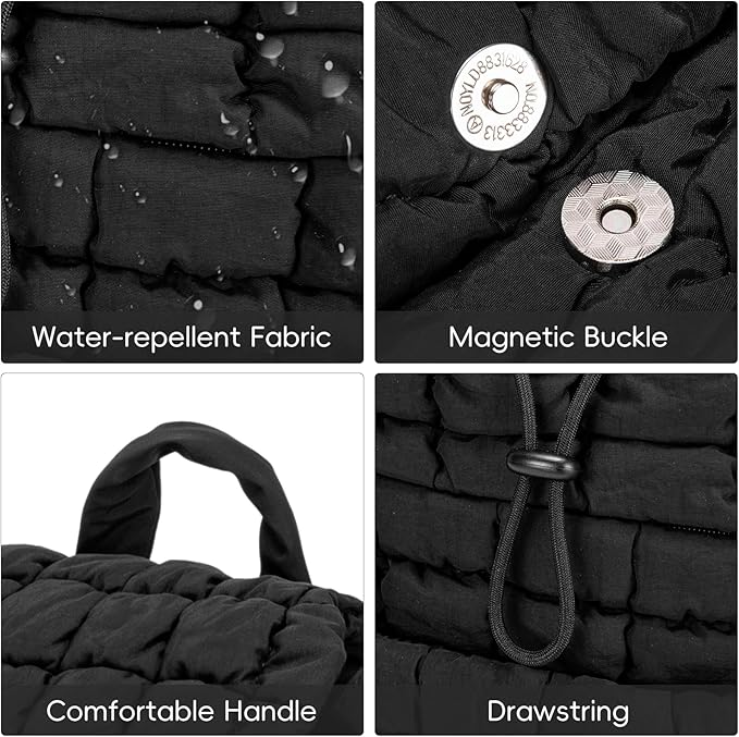 CLUCI Puffy Quilted Backpack Purse for Women, Casual Lightweight Daypack for Women Travel | Purse, Casual, Lightweight, Travel