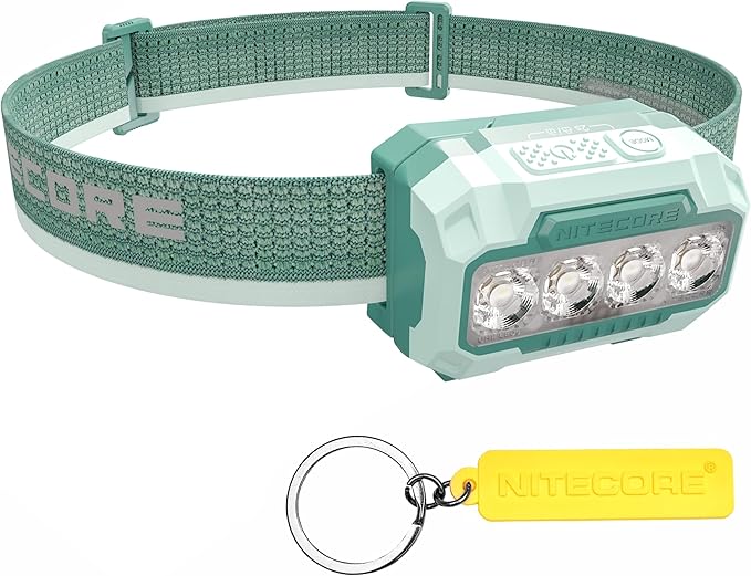 Nitecore HA23 UHE 600 Lumen MCT Outdoor Headlamp Multiple Color Temperatures Lightweight AAA Headlight Tag (Green)