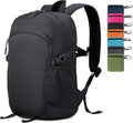 Lightweight Hiking Backpack 30L Packable Foldable Daypack Collapsible Travel Bag Water-Resistant for Women Men (Black)