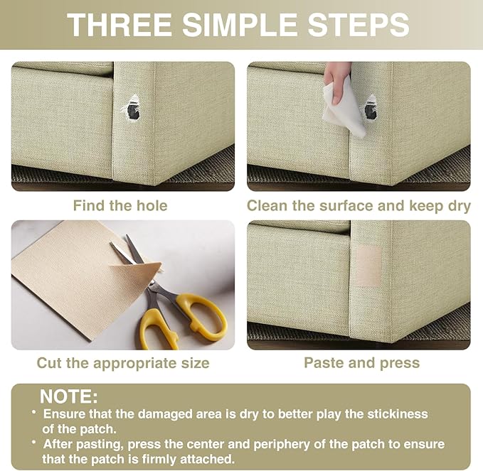 Gheeidau Canvas Repair Tape 4×70 Inch Waterproof Self-Adhesive Fabric Repair Patch for Repairing Boat Covers,Tents,Patio Umbrellas,Car Seats,Luggage,Sofas.(Beige Yellow)