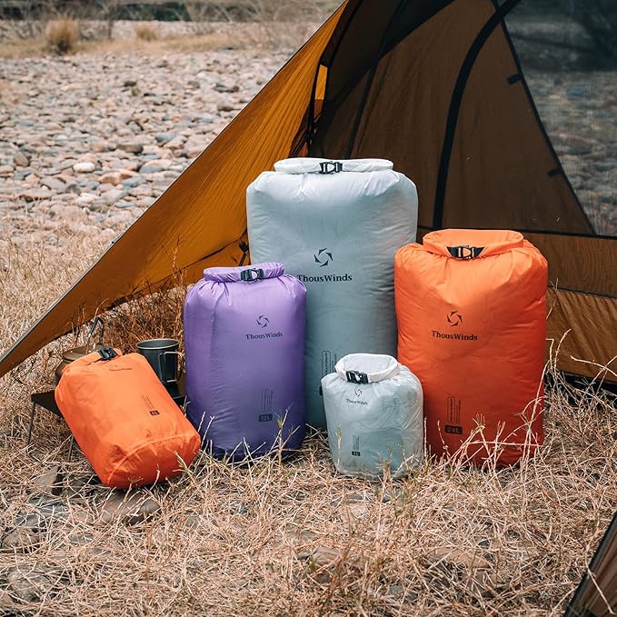 Thous Winds Waterproof Dry Bag, Ultralight 3L/6L/12L/24L/36L Roll Top Lightweight Dry Sack for Kayaking, Swimming, Camping, Hiking, Beach