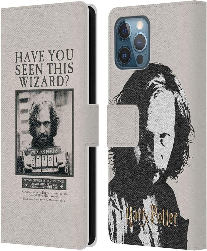 Head Case Designs Officially Licensed Harry Potter Sirius Black Poster Prisoner of Azkaban II Leather Wallet Case Compatible with Apple iPhone 12 Pro Max