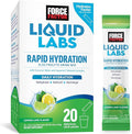 Force Factor Liquid Labs Electrolytes Powder Packets—Lemon Lime—Hydration Packets to Make Electrolyte Water with 5 Essential Electrolytes, Vitamins, Minerals, and Antioxidants, 20 Stick Packs