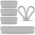 120PCS M4 Heavy Duty Carabiner Clip, 1.57Inch Snap Hook Quick Link Small Carabiner Clips,Spring Link Buckle for Fishing Camping Hammock Dog Leashes-110LBS Holding Capacity (Silver)