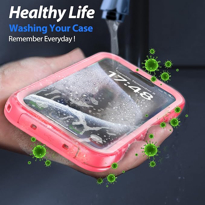 SPORTLINK for iPhone 15 Pro Case - IP68 Waterproof Military Protective Full Body Heavy Duty Shockproof 360 Sealed Dustproof with Camera Screen Protector Phone Cover for i Phone 15 Pro 6.1" Pink