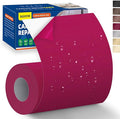 Self-Adhesive Canvas Repair Tape, 4" x 80" Waterproof Canvas Repair Patch, Fabric Patch Repairs Kit for Furniture, Tents, Sunbrellas, Boat Covers Awnings, Couches, Clothes, Bags Wine Red