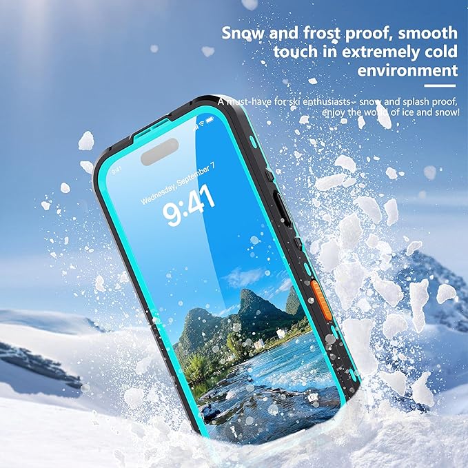 Waterproof Case for iPhone 17 Pro – IP68 Submersible Shield with Built-in Screen Protector, Shockproof Military-Grade Armor, Full-Body Heavy-Duty Protection, (Teal)