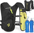 BECOJADDE Running Vest Hydration Backpack for Men Women, 5L Lightweight Running Backpack Hydration Pack for Marathon, Trail, Cycling, Hiking, Jogging