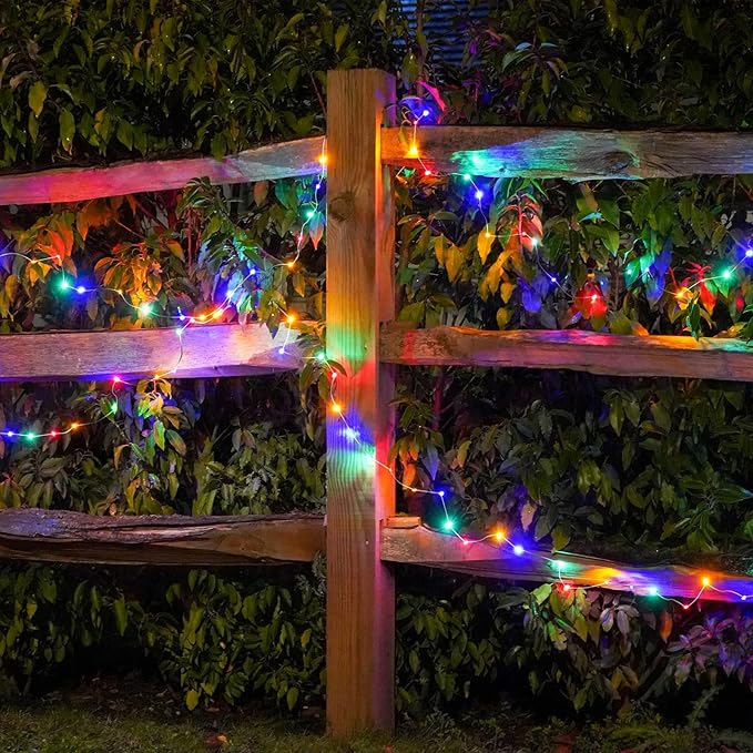 Selarlyt Solar String Lights for Outside, 72Ft 200 LED Solar Fairy Lights with 8 Modes, Solar Powered Fairy Lights Waterproof for Christmas Tree Garden Party Wedding Decor.（(Multi-Colored)