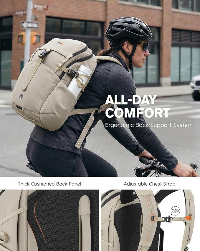 Tolaccea Daypack Backpacks Carry On 30L, Travel Backpack with Waterproof Zippers, Flight Approved Hand Luggage Casual Backpack for Men Women, Durable Bag for Work Business Hiking, Fits 15.6" Laptop