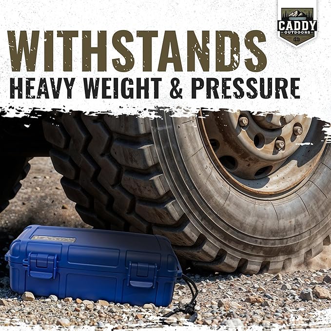 Waterproof Storage Case 1.2 L Capacity – Heavy-Duty Gear Box with Foam, Carabiner & Lanyard – Crushproof, Airtight Outdoor Container for Camping, Hiking, Fishing