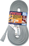 Heavy Duty 25 FT Air Conditioner and Major Appliance Extension Cord UL Listed 14 Gauge, 125V, 15 Amps, 1875 Watts Grounded 3-PRONGED Cord