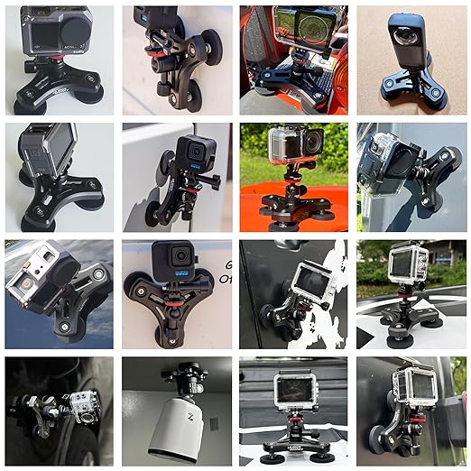 ULIBERMAGNET Magnetic Mount,100LB Heavy Duty Solid Aluminum Phone Holder with Magnet,Magnetic Mounts Flexible Car Adapter for Action Camera,Security Camera,Light(Tripod Mount Adapter Not Included)