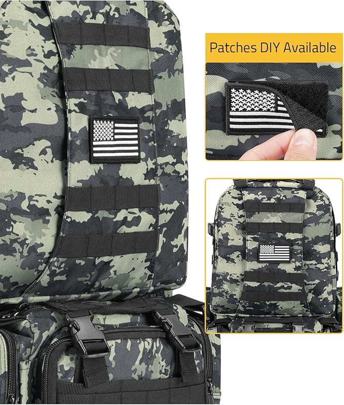 CVLIFE Tactical Backpack Military Army Rucksack for Men Women 60L Large Survival 3 Day Bug Out Pack Detachable Molle Bag (Shadowstand)