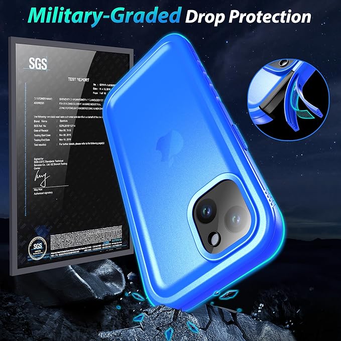 SPORTLINK for iPhone 15 Plus Case - IP68 Waterproof Military Protective Full Body Heavy Duty Shockproof 360 Sealed Dustproof with Camera Screen Protector Cover for i Phone 15 Plus 6.7" Blue