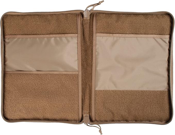 Tactical Admin Notebook Cover System, Zippered Map Case, Fits US Standard & A4 Notebooks (Black)