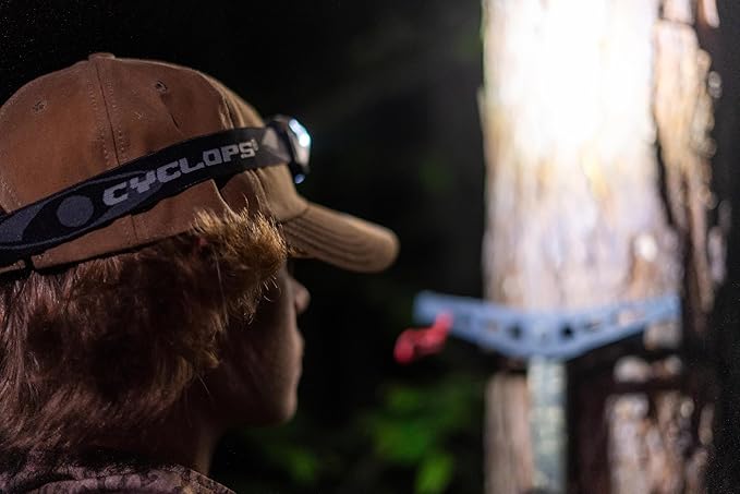Cyclops HL500 Headlamp | Tactical Durable Lightweight Compact Adjustable Headband Weather Resistant IPX6 Bright LED 500 Lumen Head Flashlight | AAA Batteries Included