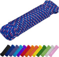 TECEUM Rope – 150 Feet x 1/4 Inch (7mm) – Patriot Mix – Strong All-Purpose Utility Rope – Camping, Crafting, Flag Pole, Indoor & Outdoor – Polypropylene Nylon Poly Lightweight Diamond Braided Cord