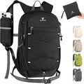 BECOJADDE Hiking Backpack 20L Small Backpack Packable Day pack Water Resistant Lightweight Travel Backpack for Women Men with Shoulder Strap Pockets for Hiking Camping Outdoor, Black
