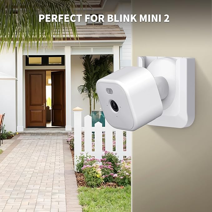 Blink Mini 2 No Drill Wall Mount Bracket for Blink Mini 2/Blink Outdoor 4/Blink Indoor Camera,No Screw Adhesive Blink Camera Mount for Blink Indoor Outdoor Camera 3Pack (Camera Not Included),White
