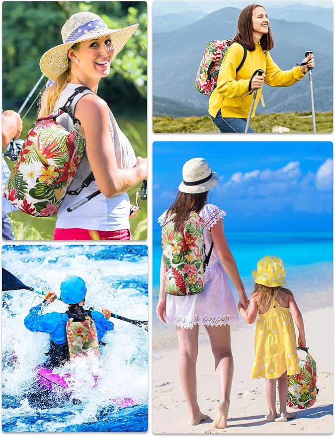 HEETA Waterproof Dry Bag for Women Men, 5L/10L/20L/30L/40L Roll Top Lightweight Dry Storage Bag Backpack with Emergency Whistle for Travel, Kayaking, Boating, Camping, Beach, Cruise Ship Essentials