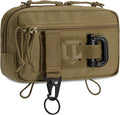 Tactical Admin Pouch Laser Cut MOLLE EDC Tool Organizer with Carabiner and Keychain Modular Dangler Utility Sack