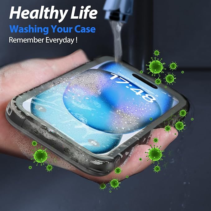 SPORTLINK for iPhone 15 Case - IP68 Waterproof Military Protective Full Body Heavy Duty Shockproof 360 Sealed Dustproof with Camera Screen Protector Phone Cover for i Phone 15 6.1" Black