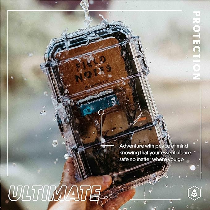 Evergreen 56 Dry Box - EDC Tough Protective Case USA Made for Organization of Cameras, Phones, Camping, Fishing, Hiking, Water Sports (National Park - Orange Yosemite)