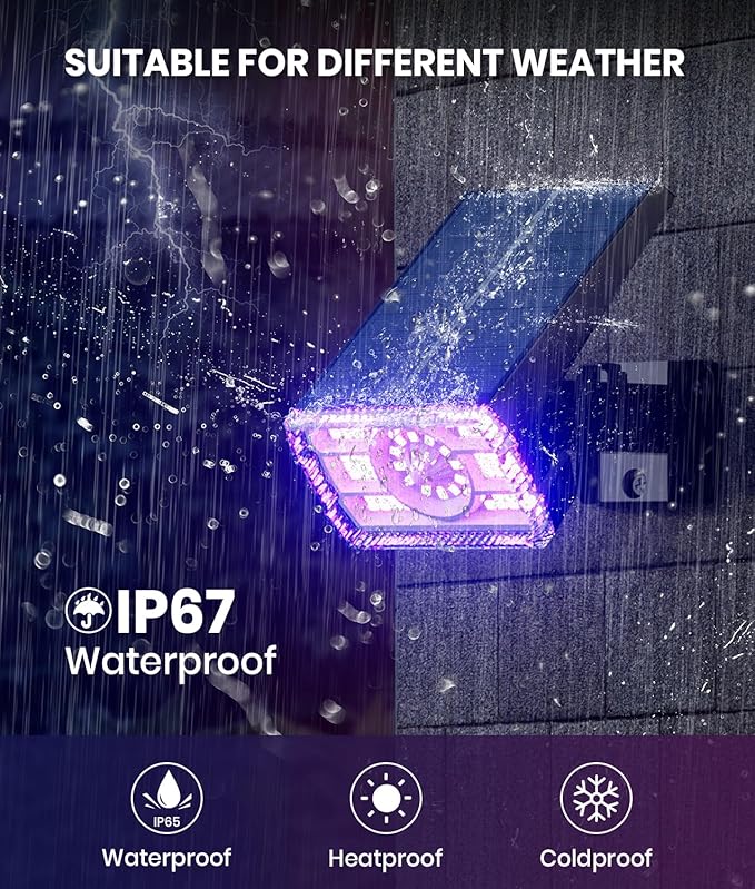 12 Pack - Solar Christmas Lights Outdoor Waterproof,6 Color Changing Spotlights &10 Modes, IP67 Waterproof,105° Adjustable Solar Spot Lights for Pathway/Garden/Yard/Patio/Landscape/Backyard Xmas Decor