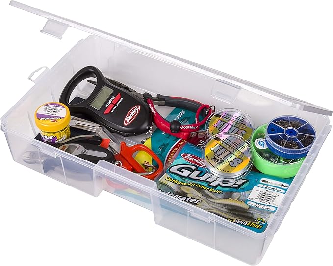 Flambeau Outdoors 7000R Fishing - Clear Double Deep Bulk Core Fishing Lure, and Gear Storage, Tuff Tainer Includes Zerust Anti-Rust Tab - 16.5" x 9.75" x 3.25"