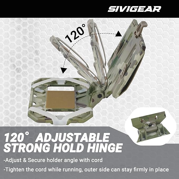 Tactical Molle Phone Holder for Plate Carrier Vest, Quick Release & Adjustable Phone Mount, Compatible with 4.7-6.7 inch Smart Phones, Durable Tactical Accessories for Outdoor Enthusiasts