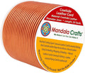Mandala Crafts Round Genuine Copper Leather Cord for Jewelry Making – 2mm Cowhide Leather Rope String Lace for Kumihimo – 20 Yards Cowhide Craft Cording Spool