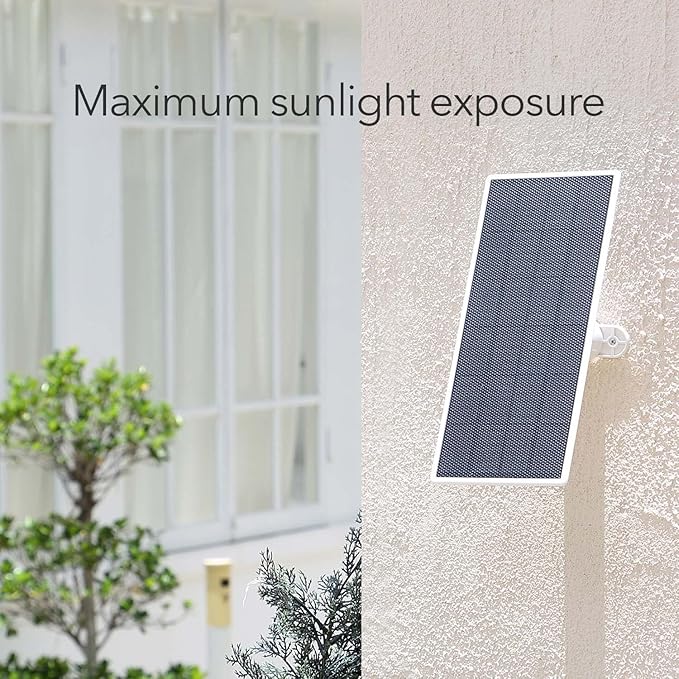 Wasserstein Solar Panel, Solar Panel Charger for Google Nest Cam Outdoor or Indoor, Battery - 2.5W Solar Power - Camera Solar Panels Made for Google Nest (1 Pack)