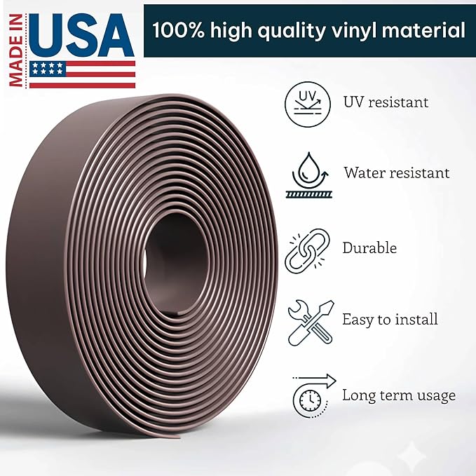 2 Inch Wide, 20ft Long Vinyl Strap - Replacement Straps for Patio Chairs - Vinyl Strapping for Patio Furniture Repair - Durable Seat Repair Kit for Lawn Chairs, Outdoor Furniture (Adobe)