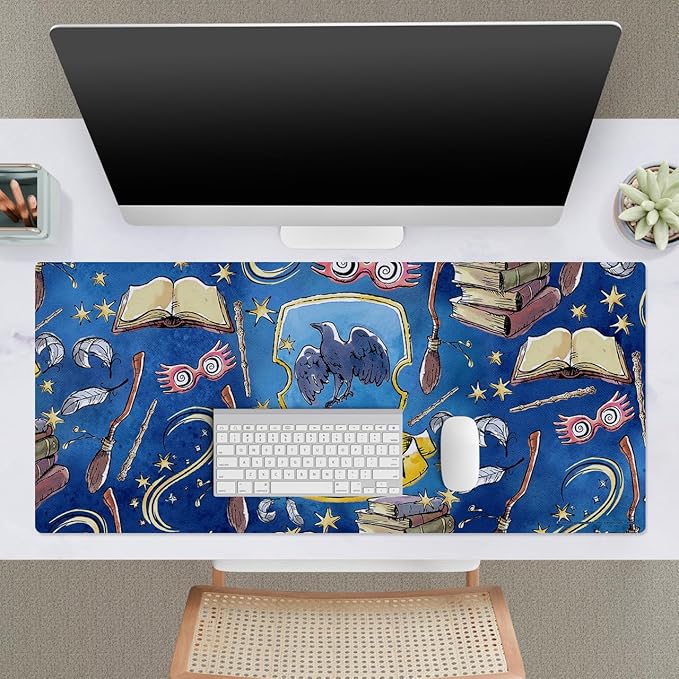Head Case Designs Officially Licensed Harry Potter Ravenclaw Graphics 37.4 x 15.75 x 0.16 inches (900 x 400 mm) - XL Gaming Office Desk PC Keyboard Mouse Mat Pad