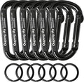 Carabiner Clip - Heavy Duty Carabiners 800lbs-13KN (2922 lbs) Carabeaner D Ring Shape,Key Chain Clip Hook,Keychain Clip,Multipurpose for Camping, Hiking,Backpacking or Other Outdoor Activities.