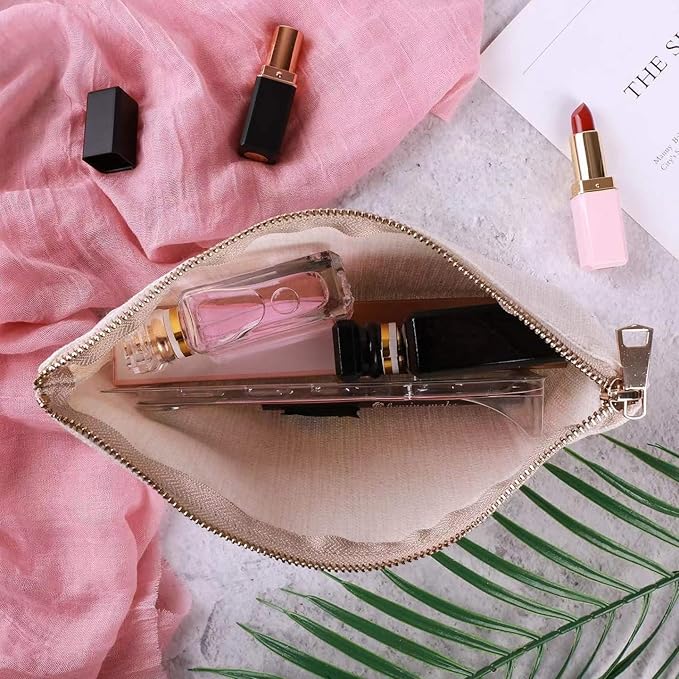 Travel Bag Adventure Awaits Makeup Case Cosmetic Bag Nature Linen World Map Makeup Bag Great Gift for Travel