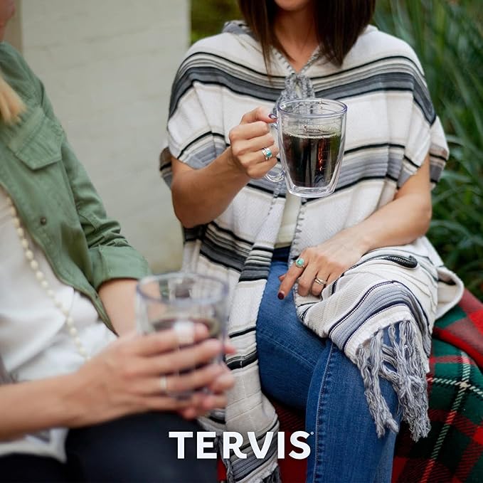 Tervis Clear & Colorful Tabletop - Bayou View Collection Made in USA Double Walled Insulated Tumbler Travel Cup Keeps Drinks Cold & Hot, 16oz Mug - 4pk, Assorted Pastels