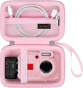 Canboc Carrying Case for Kodak PIXPRO WPZ2 Rugged Waterproof Digital Camera, Underwater Photography Camera Bag, Mesh Pocket fits USB Cable, Battery, Adapter, Pink (Case Only)