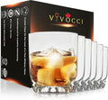 Vivocci Unbreakable Tritan Plastic 12.5 oz Whiskey & Double Old Fashioned Bar Glasses - Thumb Indent Heavy Base - Ideal for Bourbon & Scotch - Upscale Men's Gift - Dishwasher Safe Barware - Set of 6