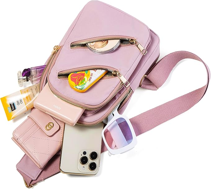 Banelu Sling Bag Crossbody Bags for Women, Small Sling Backpack Cross Body Bag Fanny Pack for Outdoors Hiking Traveling