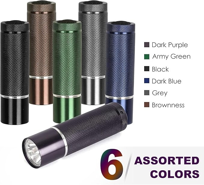 FASTPRO 12-Pack Flashlights Set, Aluminum LED Flashlights with AAA Batteries Included & Pre-Installed, Super Bright 100 Lumen Flashlight for Party Favors, Holiday Gifts, Camping, Hurricane Supplies