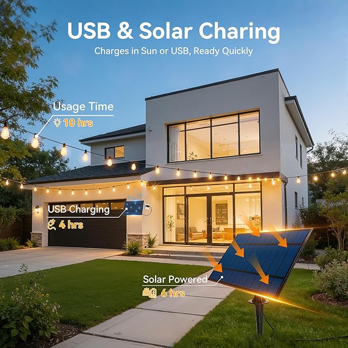 Ollny S11 30FT Solar String Lights Outdoor with Remote, Waterproof Dimmable Patio Lights with Timer & 3 Lighting Modes, 10 Shatterproof Edison Bulbs, String Lights for Outside Backyard Party Décor