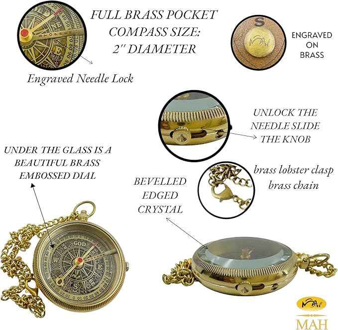 Brass Compass Gift to My Son Never Forget I Love You, Sentimental Keepsake from Mom Dad Grandparents, Inspirational Guidance Compass Gift for Son Graduation Birthday Baptism Confirmation Gift Idea