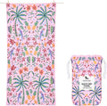 Dock & Bay Beach Towel - Quick Dry, Sand Free - Compact, Lightweight - 100% Recycled - Includes Bag - Pink Paradise - Large (160x90cm, 63x35)
