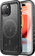 SPORTLINK for iPhone 15 Plus Case - IP68 Waterproof Military Protective Full Body Heavy Duty Shockproof 360 Sealed Dustproof with Camera Screen Protector Cover for i Phone 15 Plus 6.7" Mag/Black