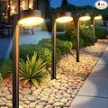 Ahaorigin 4 Pack Solar Pathway Lights Outdoor, Bright LED Solar Lights Outdoor Waterproof, Up to 12 Hrs Modern Path Lighting for Yard Garden Walkway Driveway Lawn Decor (4 Pack)