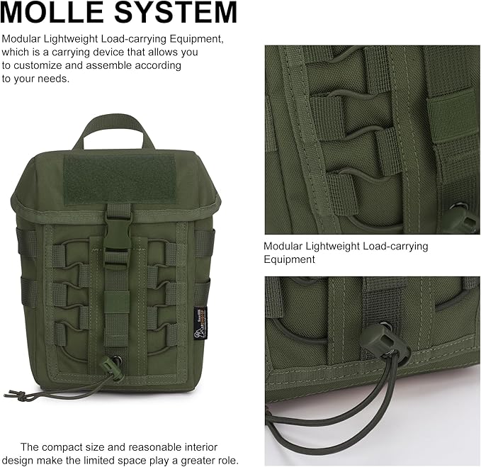 Mardingtop Molle Admin Pouch,EDC Pouch, Tactical Drawstring Pouch,Utility Pouch