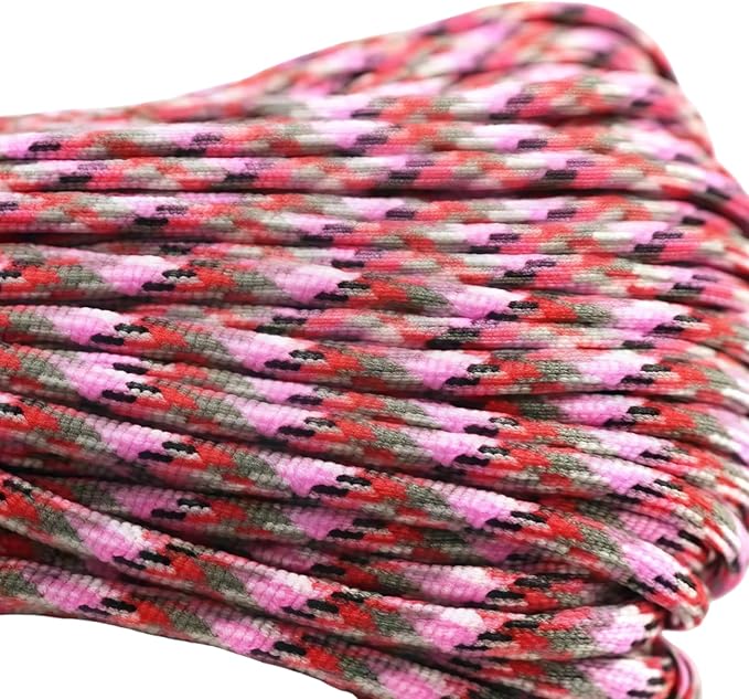 Paracord 550 Rope 100 Feet 5/32 Inch 7 Strand Type III Nylon Rope Parachute Cord for Survival Gear, Hiking, Camping, and Outdoor Use