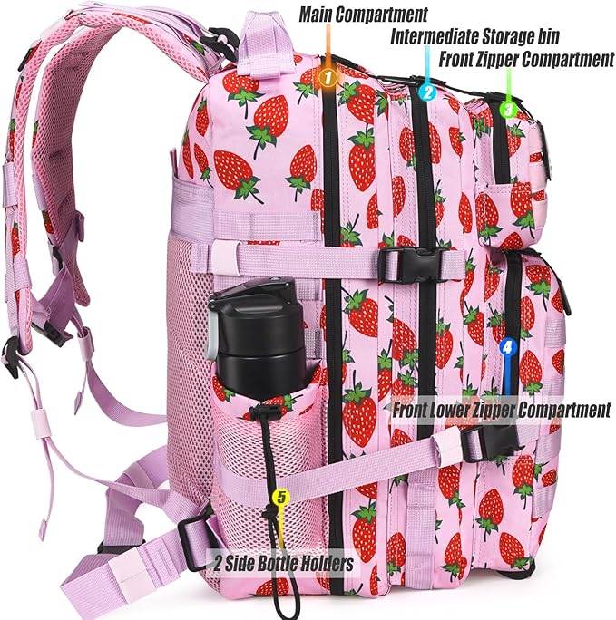 45L Tactical Backpack for Men Women, Military Assault Pack with MOLLE, Large 3 Day Bug Out Bag for Hiking Camping